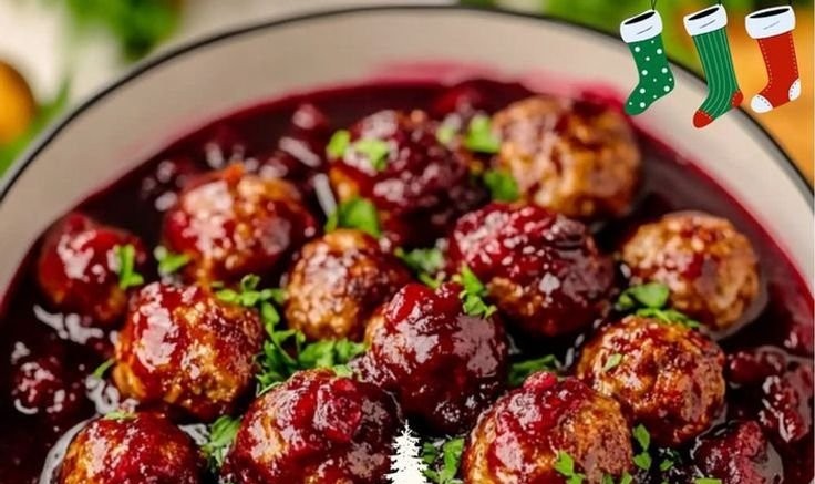 Christmas Cranberry Meatballs