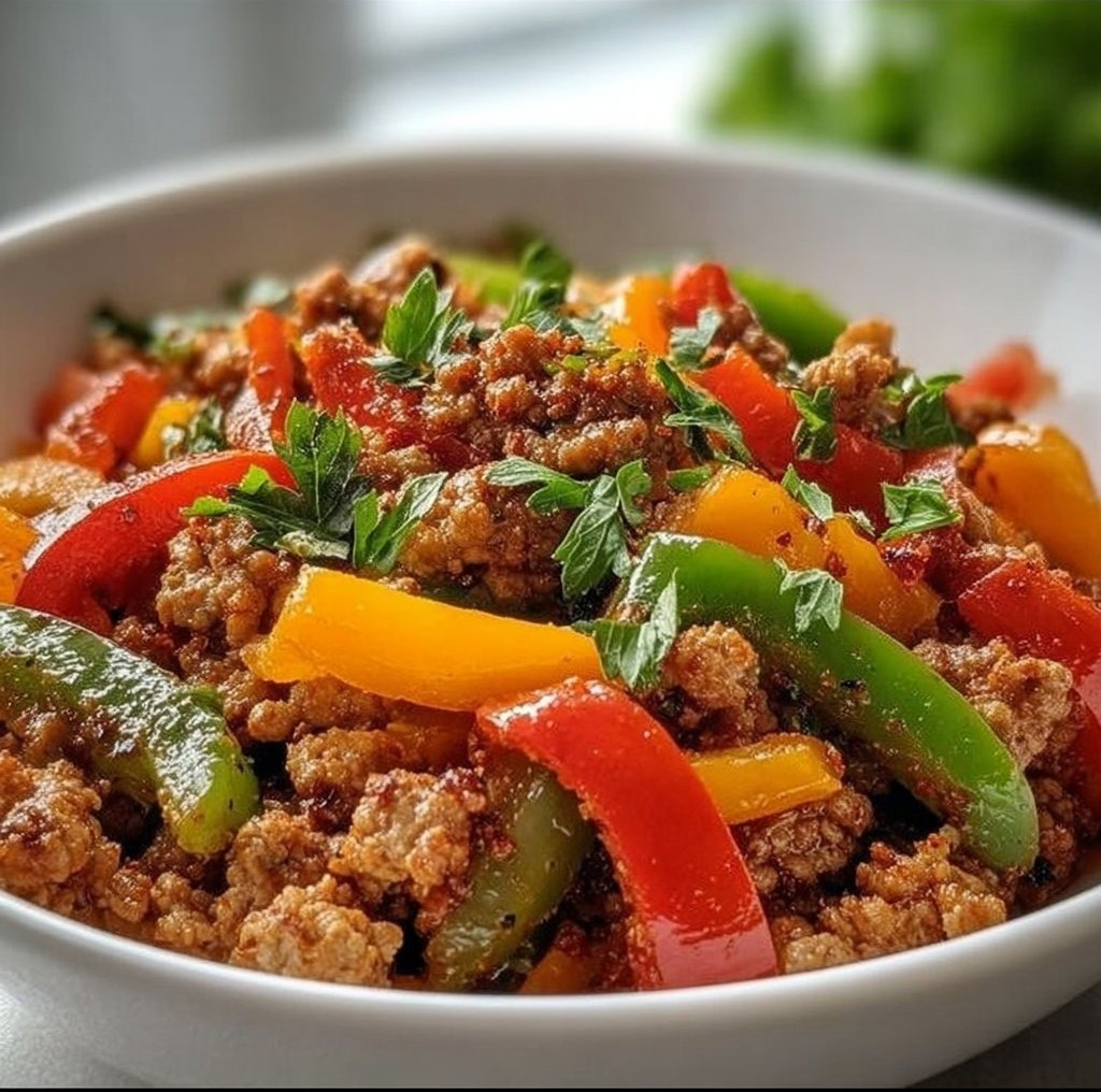 Ground Turkey and Peppers