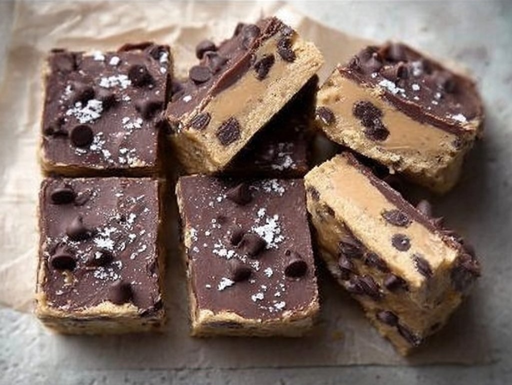 Easy No Bake Chocolate Chip Cookie Dough Bars