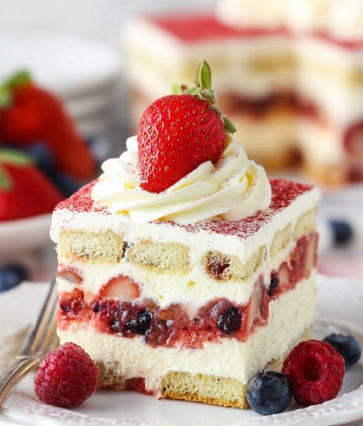 Tiramisu aux fruits rouges