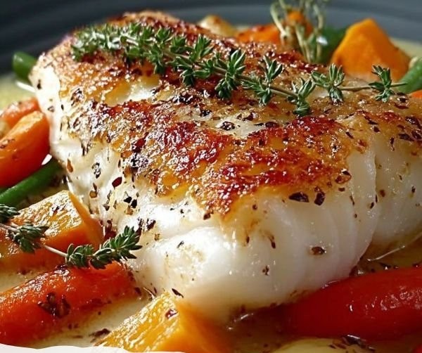 Filets de poisson aux petits légumes