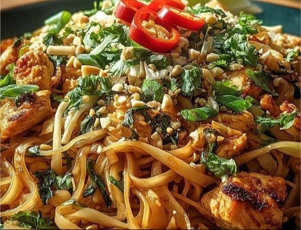 Pad Thaï au Poulet Facile et Rapide