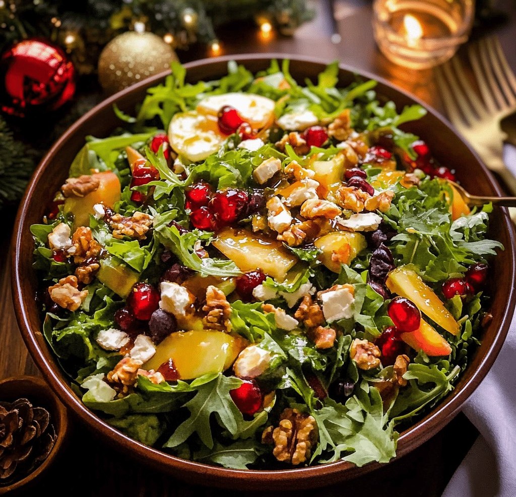 Christmas Salad with Honey Mustard Dressing