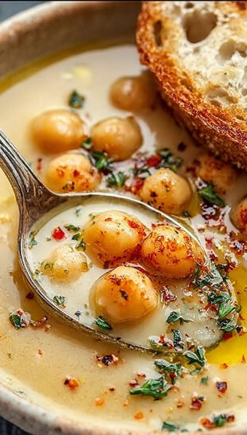 Garlic Chickpea Soup