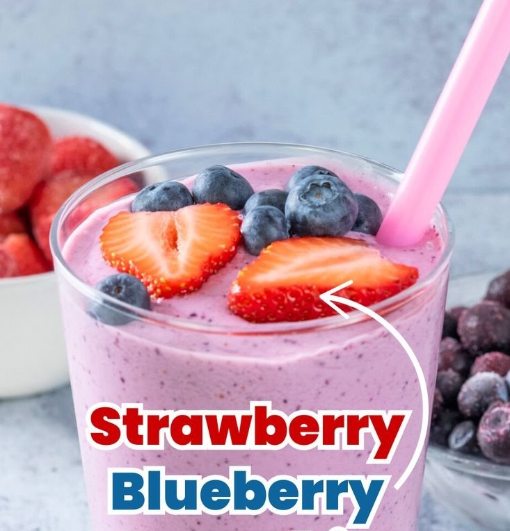Protein-Filled Strawberry Blueberry Smoothie