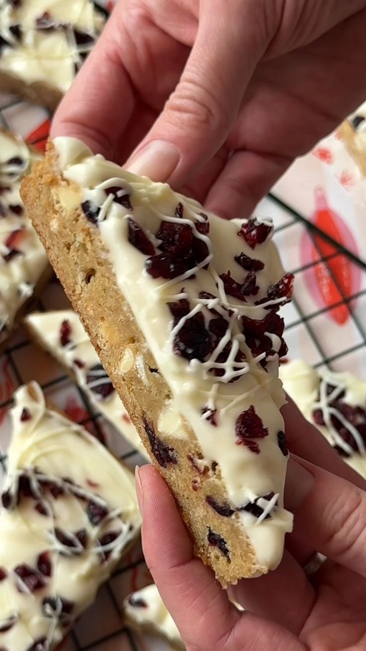 Chewy Cranberry White Chocolate Blondies
