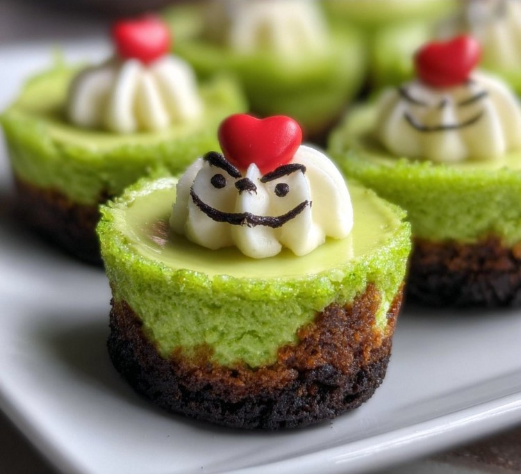 Grinch Mini Cheesecakes