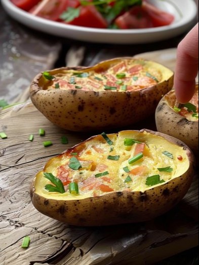 Tortillas en una papa.