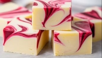 Creamy White Chocolate Raspberry Fudge