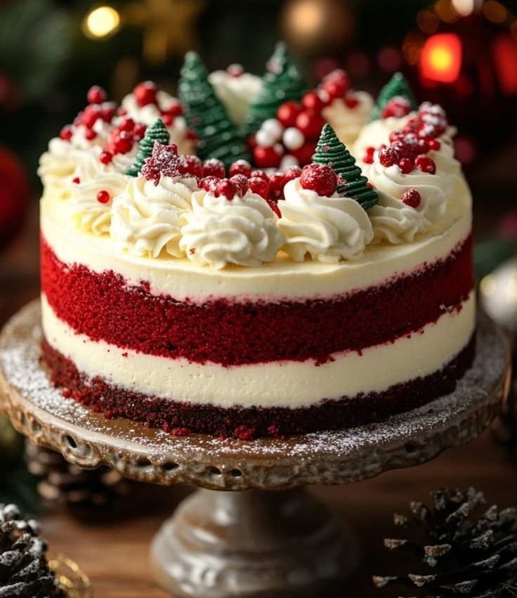 Christmas Red Velvet Cheesecake Recipe