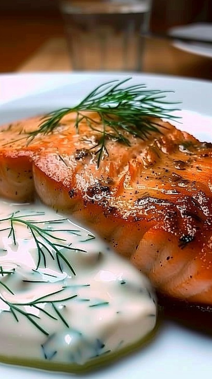 Baked Salmon with Dill Yogurt Sauce: 5 Star Flavor Bliss