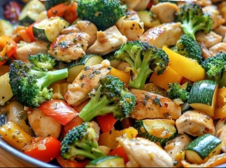 Lemon Garlic Chicken & Veggie Skillet: 5-Star Delight