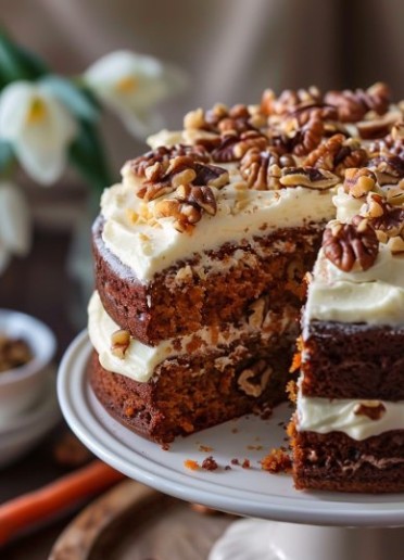 Pastel de Zanahoria y Nueces