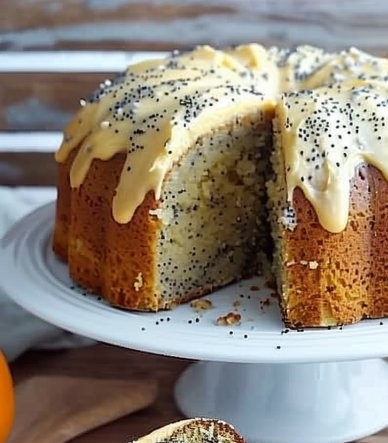 Torta de naranja y semillas de amapola