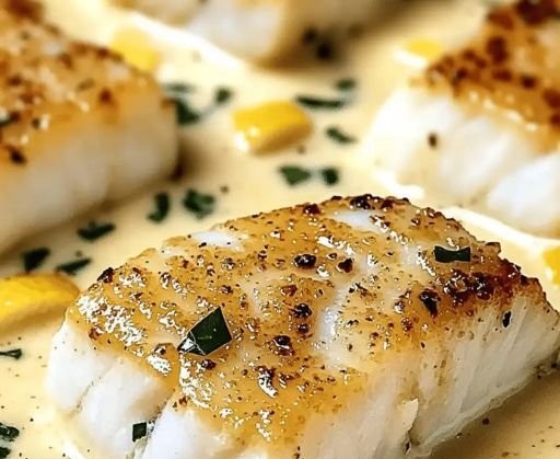 Baked Cod in Coconut Lemon Cream Sauce for Busy Weeknights