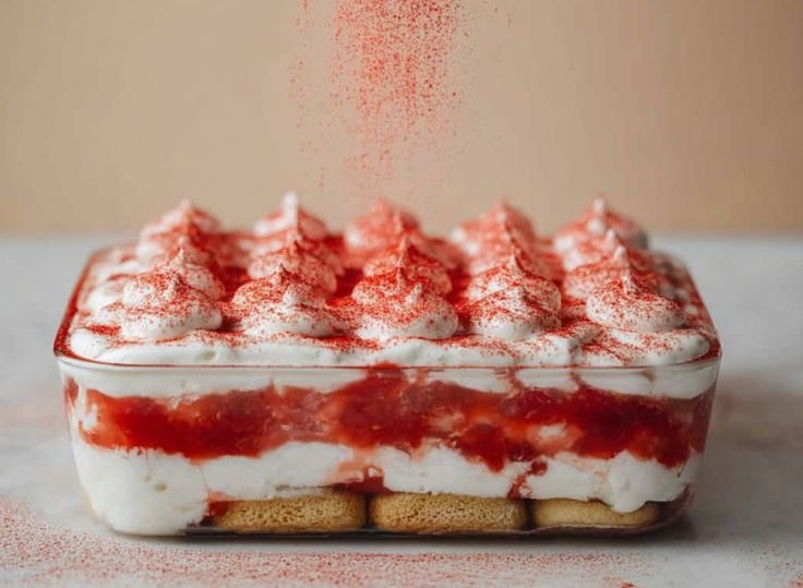 Tiramisu Végétalien aux Fraises