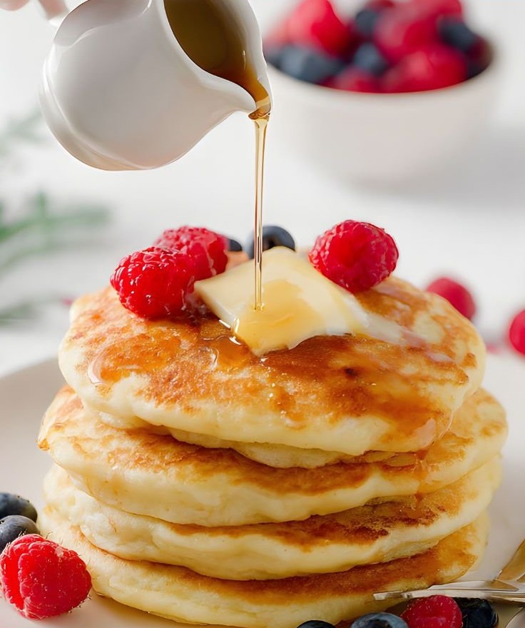 Pancakes moelleux à la vanille