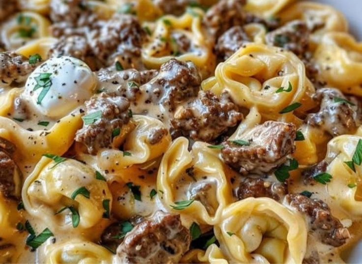 Philly Cheesesteak Tortellini Pasta
