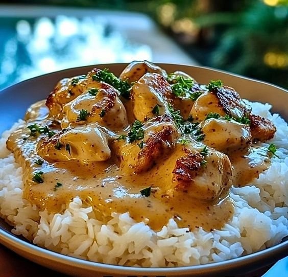 Smothered Chicken and Rice