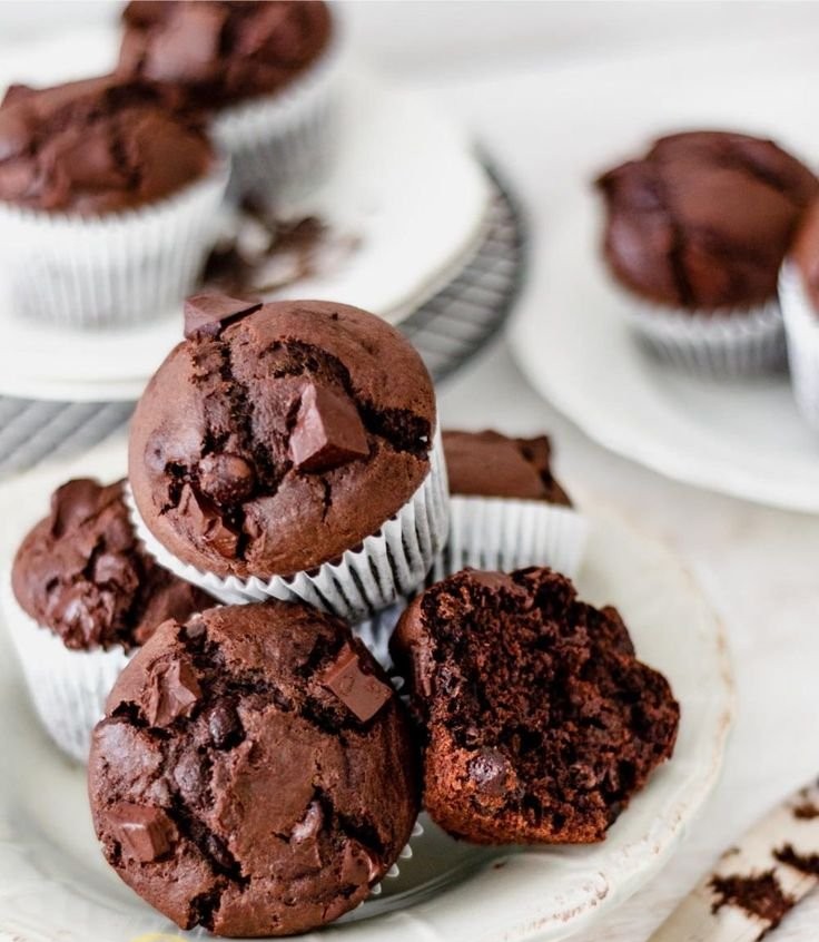 Muffins de chocolate esponjosos