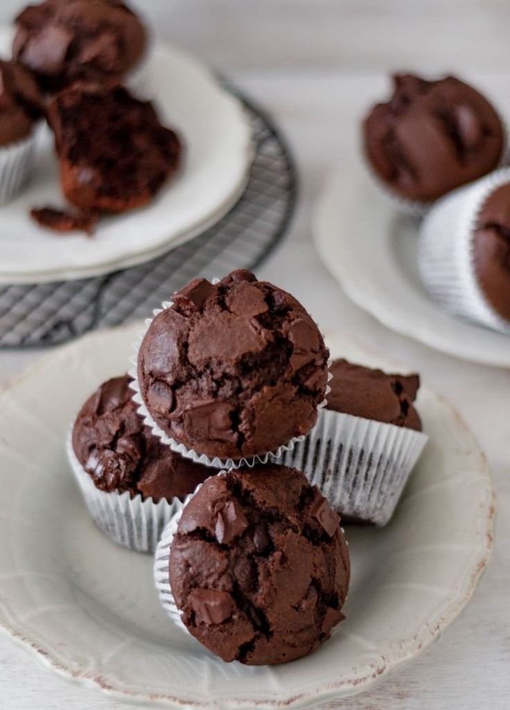 Muffins de chocolate esponjosos
