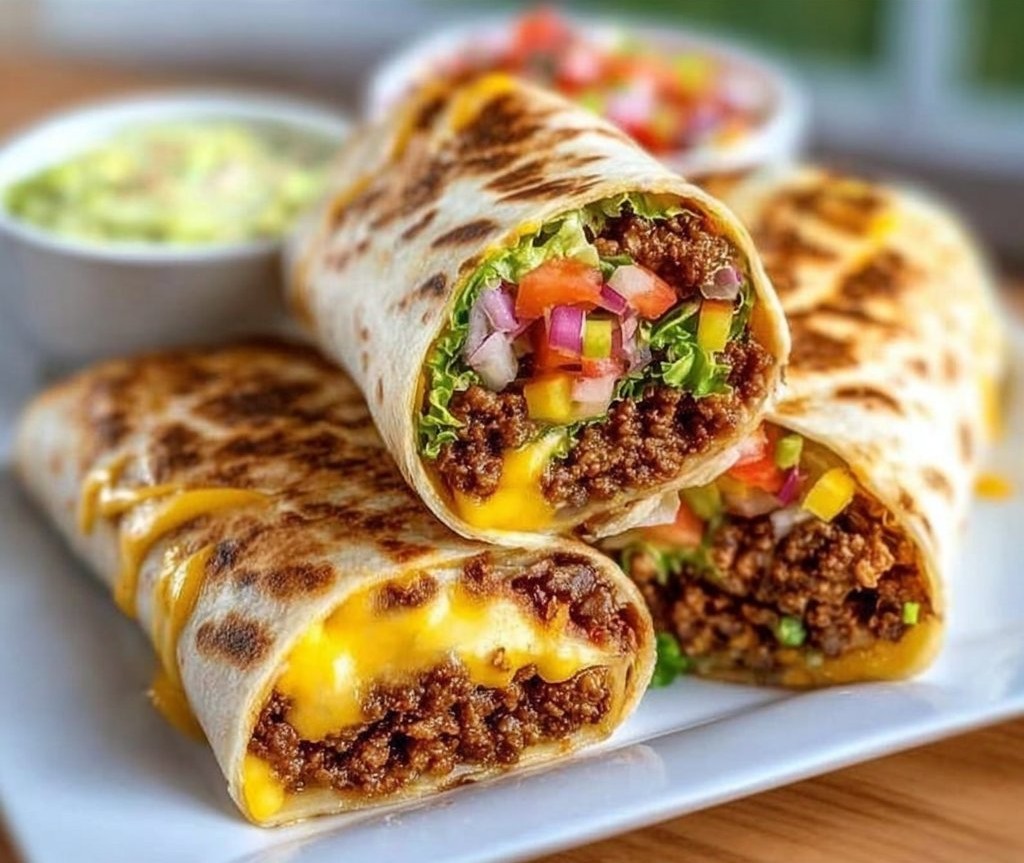 Vegan Cheeseburger Wraps