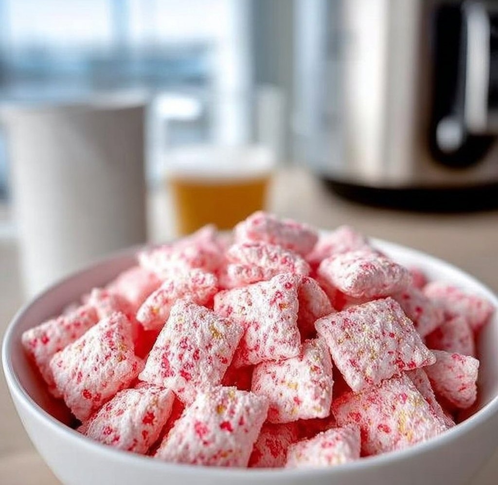 Quick Strawberry Shortcake Puppy Chow