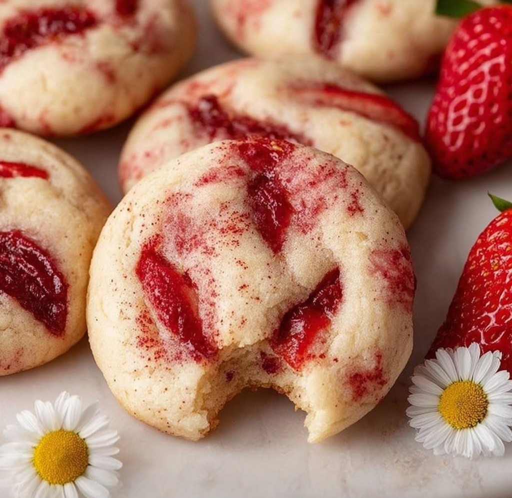Strawberry Cheesecake Cookies