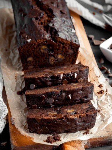 Pan de Banana y Chocolate Sin Azúcar