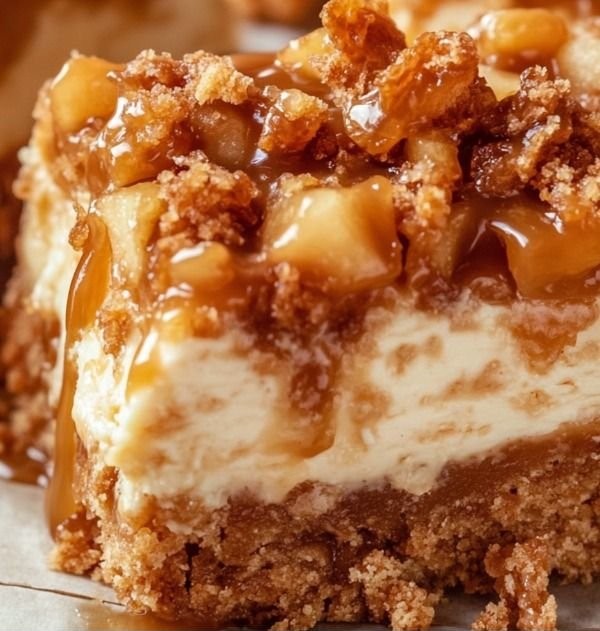 Caramel Apple Cheesecake Bars