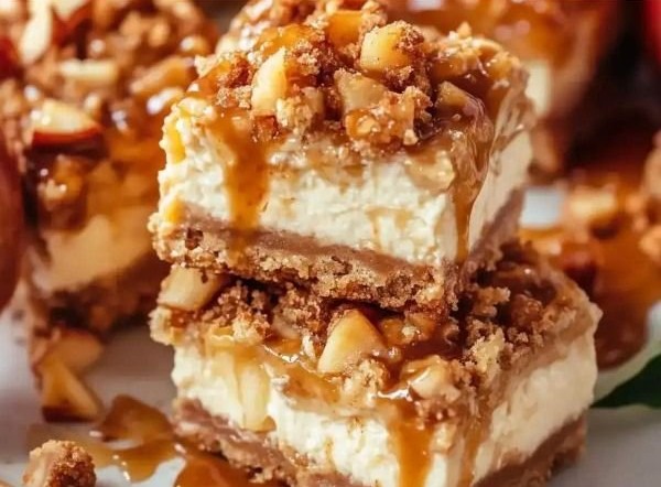 Caramel Apple Cheesecake Bars