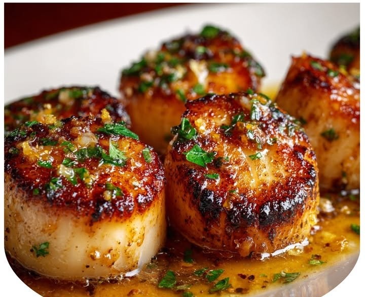 Ruth’s Chris–Style Pan-Seared Scallops with Lemon Brown Butter