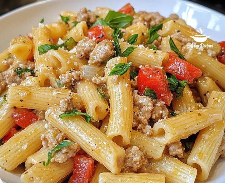 One Pot Ground Turkey Pasta
