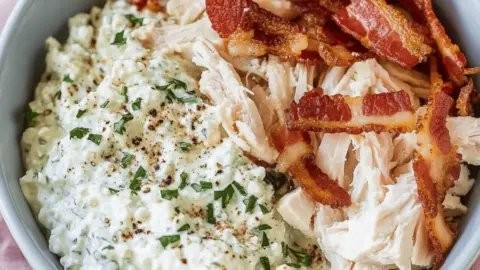 Chicken Bacon Ranch Cottage Cheese Bowl: High-Protein Delight