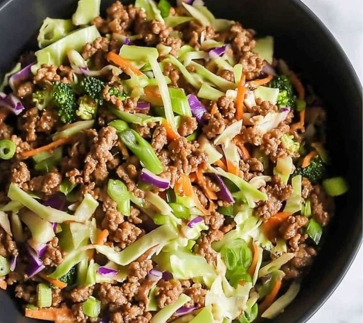 Healthy High Protein Egg Roll in a Bowl