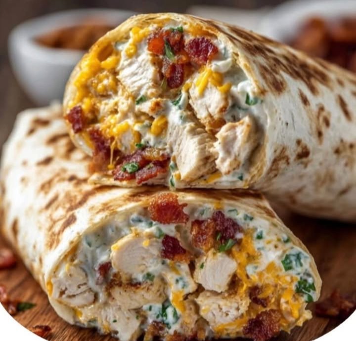Crispy Bacon Chicken Ranch Wraps