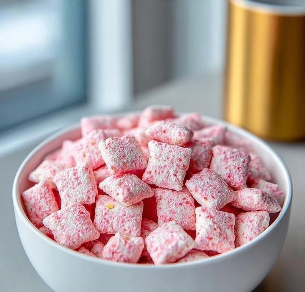 Quick Strawberry Shortcake Puppy Chow