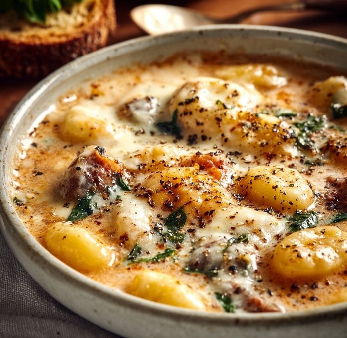 Creamy Garlic Gnocchi Soup