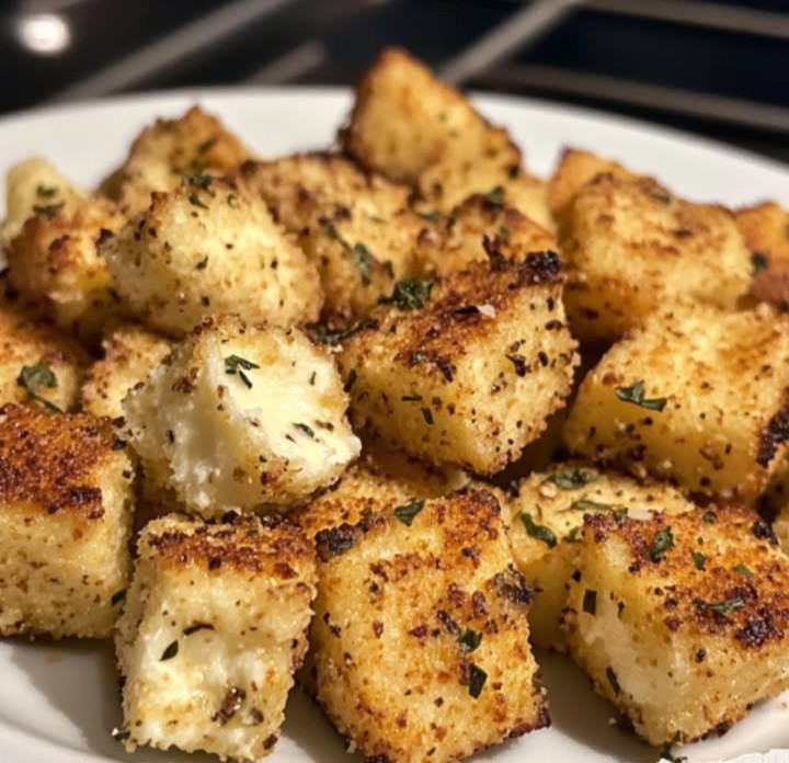 Air Fryer Parmesan Crusted Ricotta Bites