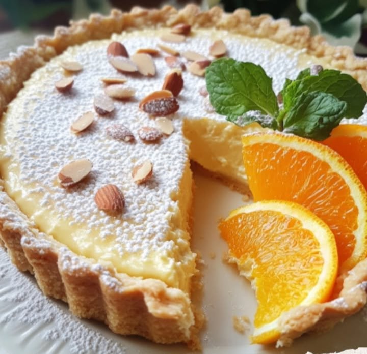 Decadent Almond Orange Ricotta Tart