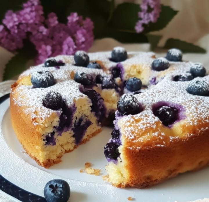 Lemon Blueberry Ricotta Tea Cake