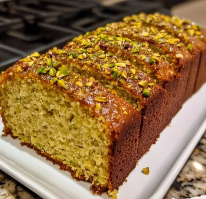 Honey Ricotta Pistachio Loaf Cake