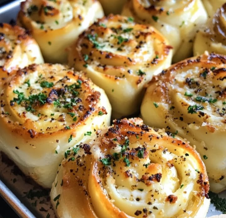 Golden Garlic Butter Ricotta Rolls