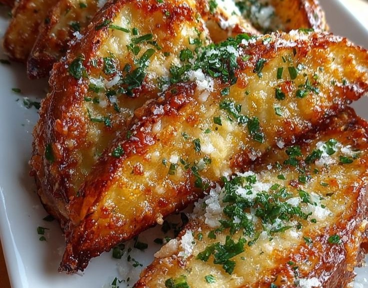 Crispy Garlic Parmesan Potato Wedges