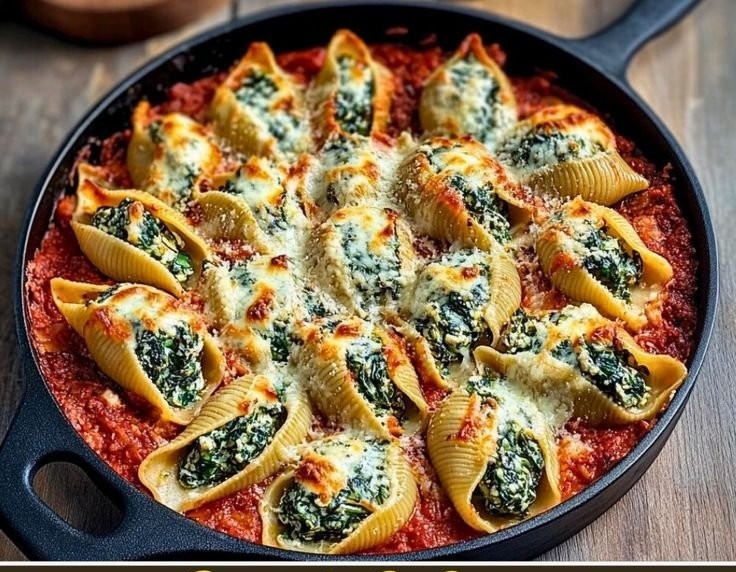 Spinach and Ricotta Stuffed Shells