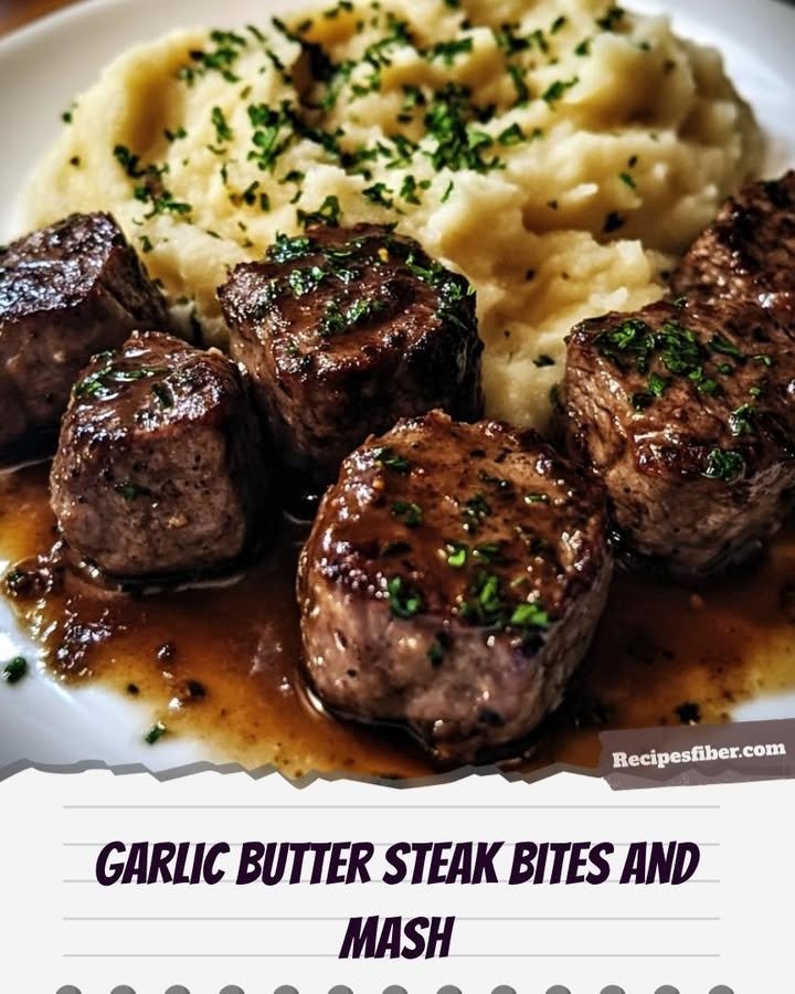 Delightful Garlic Butter Steak Bites and Mash