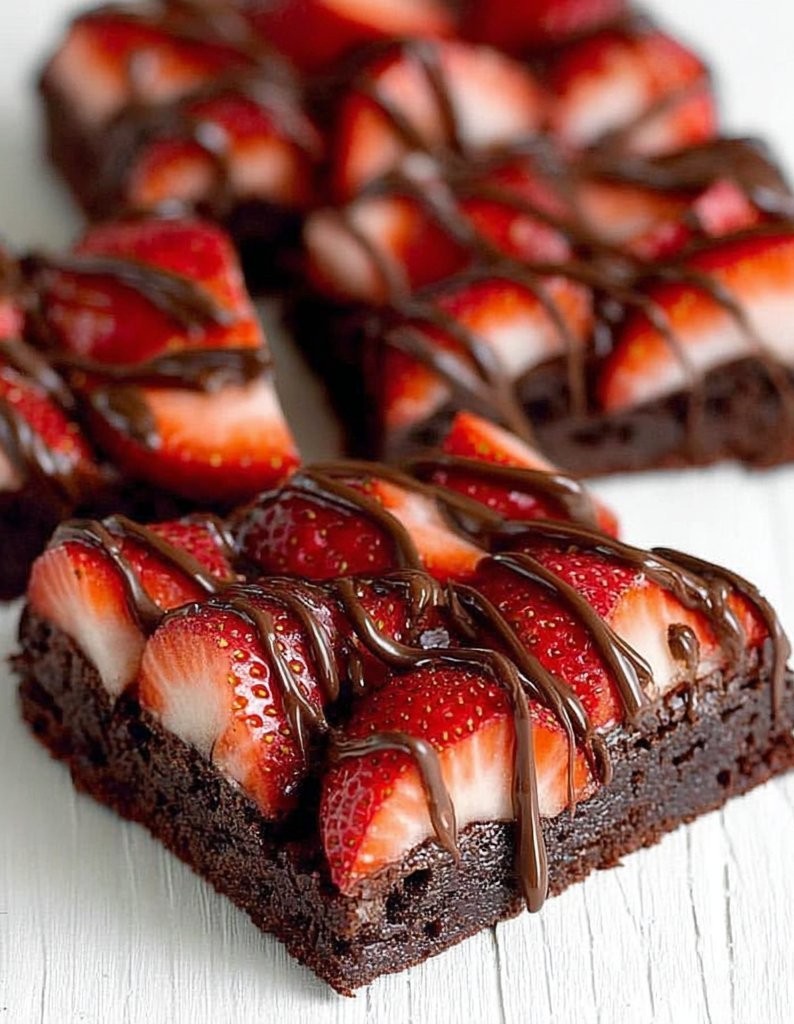 Chocolate-Covered Strawberry Brownies