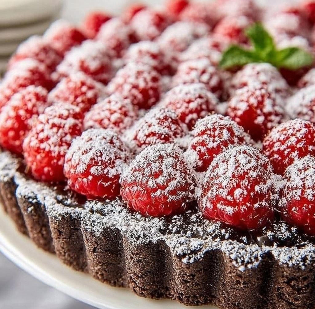 Easy Chocolate Raspberry Tart