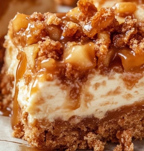 Caramel Apple Cheesecake Bars