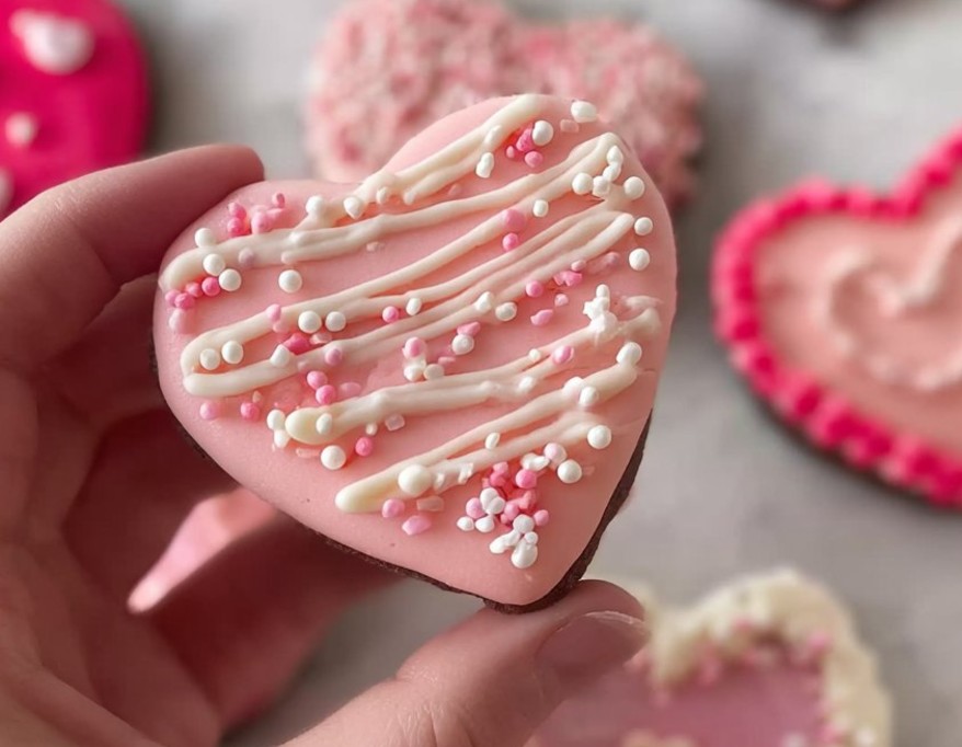 Chocolate Dipped Heart Brownies